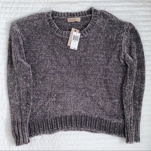 Philosophy Gray Chenille Sweater